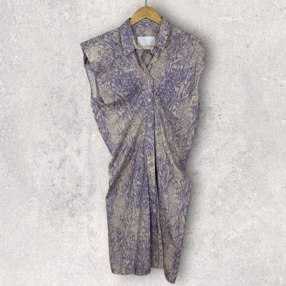 Nwt Remain Birger‎ Christensen Purple Marika Dress Shoulder Pads Size 8 Designer - Picture 9 of 9